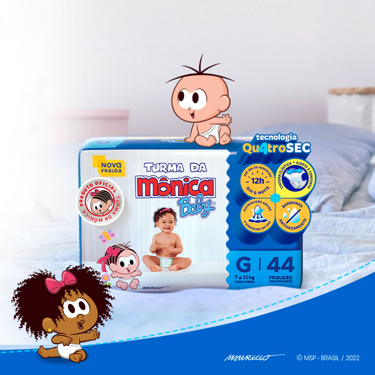 Fralda Turma da Monica Baby Giga Pacotão – Clube de Descontos