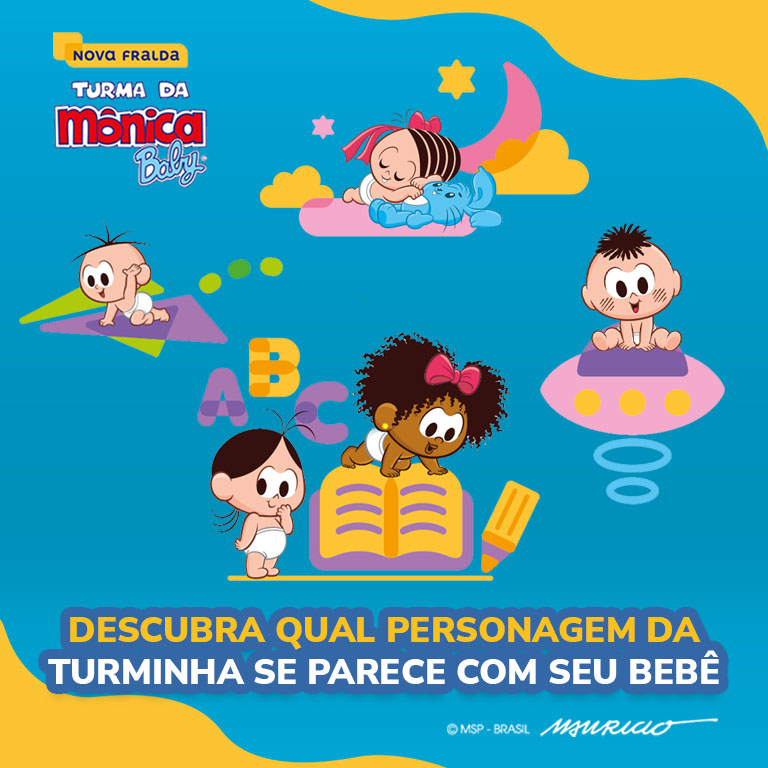 Saiba qual personagem da turminha o seu bebê se parece